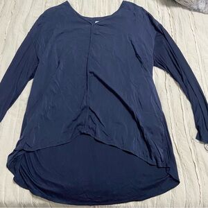 Chico's Blue Asymmetrical Relaxed Tunic